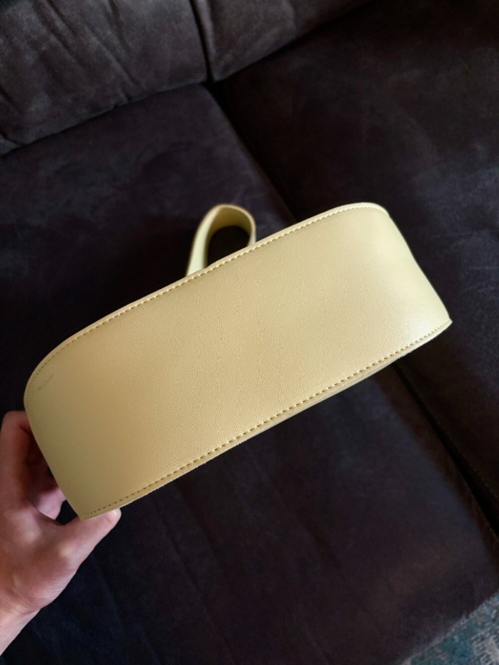 NWOT • light yellow vegan leather crossbody / shoulder bag - Picture 8 of 13